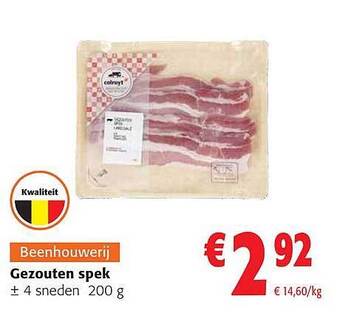 Colruyt Gezouten spek aanbieding