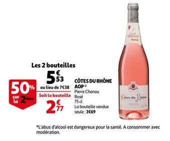 Auchan Cotes du rhone aop 75cl aanbieding