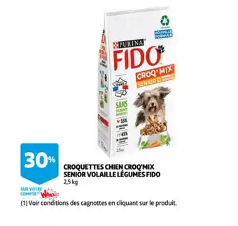 Croquettes chien croq'mix senior volaille legumes fido 2,5kg