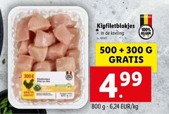 Lidl Kipfiletblokjes 500+300g aanbieding