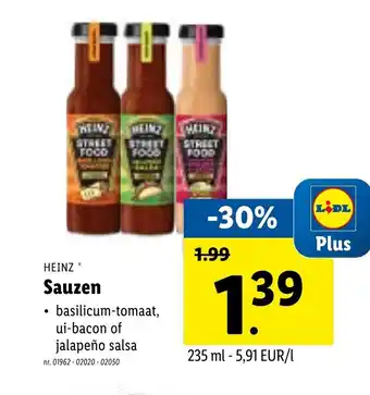 Lidl Heinz sauzen 235ml aanbieding
