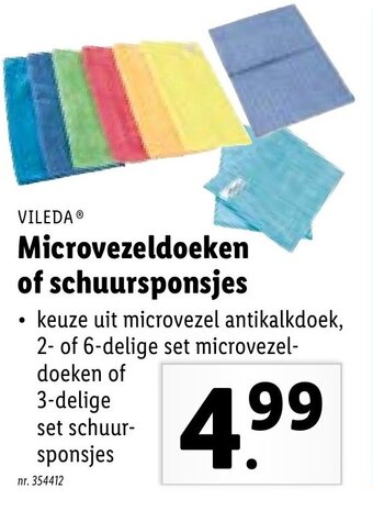 Microvezeldoeken of schuursponsjes
