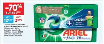Ariel Lessive Capsules Pods+ Detergent Active 20 Lavages 502g