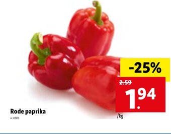 Lidl Rode paprika aanbieding