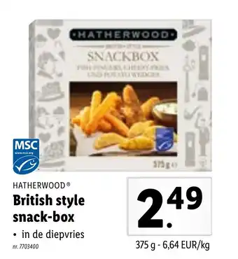 Lidl British style snack box 375g aanbieding