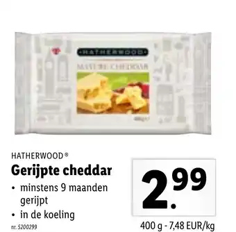 Lidl Gerijpte cheddar 400g aanbieding