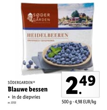 Lidl Blauwe bessen 500g aanbieding