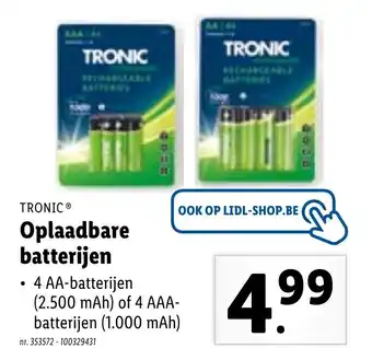 Lidl Oplaadbae batterijen aanbieding