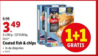 Lidl Coated fish & chips aanbieding