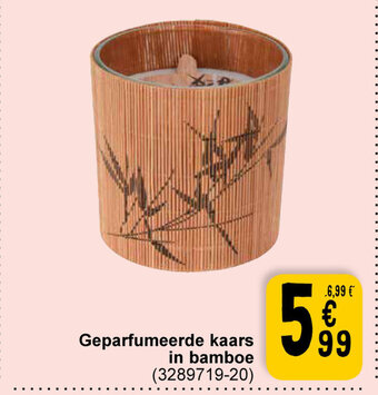 Cora Geparfumeerde kaars in bamboe aanbieding