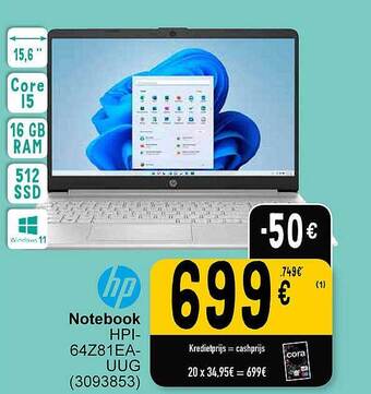 Cora Hp notebook aanbieding
