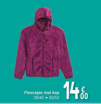 Cora Fleecejas met kap aanbieding