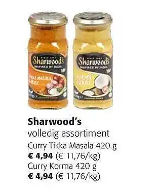 Sharwood's curry tikka masala, curry korma