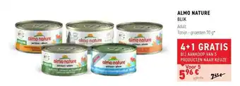 Almo Nature Blik Adult Tonijn Groenten 70g 4+1 Gratis