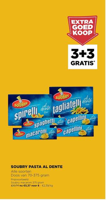 Jumbo Soubry pasta al dente aanbieding