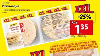 Lidl Tastino pitabroodjes aanbieding