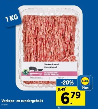 Lidl Varkens- en rundergehakt aanbieding