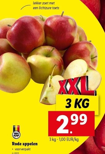 Lidl Rode appelen aanbieding
