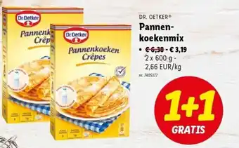 Lidl Dr. oetker pannen-koekenmix 1+1 gratis aanbieding