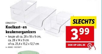 Lidl Ernesto koelkast- en keukenorganizers aanbieding