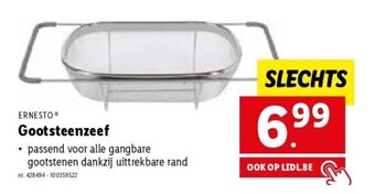 Lidl Ernesto gootsteenzeef aanbieding