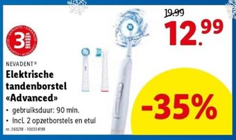 Lidl Nevadent elektrische tandenborstel advanced aanbieding