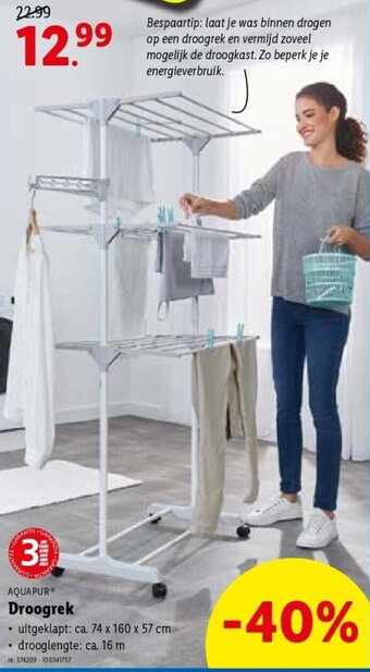 Lidl Aquapur droogrek aanbieding