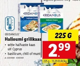 Lidl Eridanous halloumi grillkaas 225g aanbieding