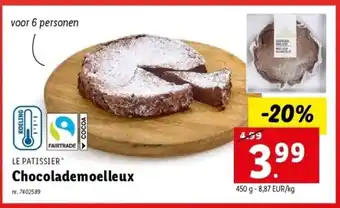 Lidl Le patissier chocolademoelleux 450g aanbieding