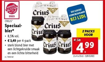 Lidl Crius speciaal- bier aanbieding