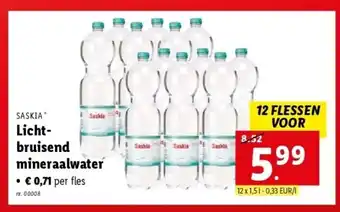 Lidl Saskia licht- bruisend mineraalwater aanbieding