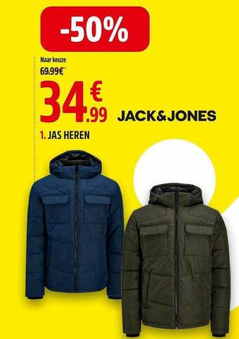 Intersport Jack&jones jas heren aanbieding