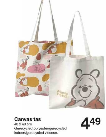 Zeeman Canvas tas aanbieding