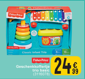 Cora Fisher price geschenkkoffertje trio basic aanbieding