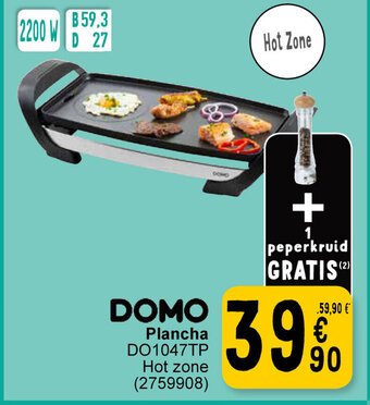 Domo plancha DO1047TP hot zone