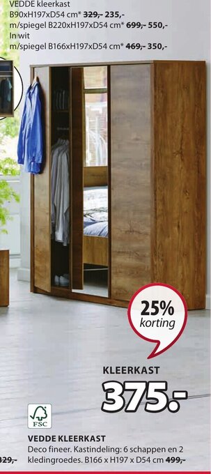 Jysk Vedde kleerkast aanbieding