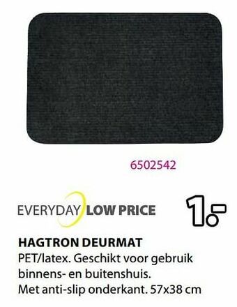 Jysk Hagtron deurmat aanbieding