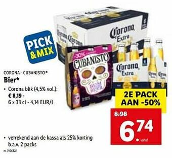 Bier corona blik