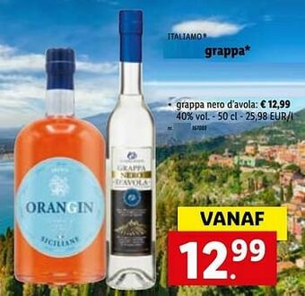 Lidl Grappa nero d’avola aanbieding