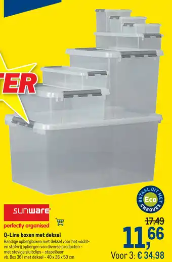 Makro Q-Line boxen met deksel 40x26x50 cm aanbieding