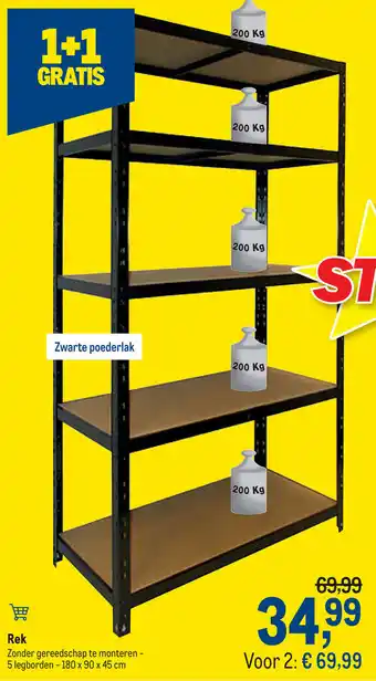 Makro Rek 180x90x45 cm aanbieding