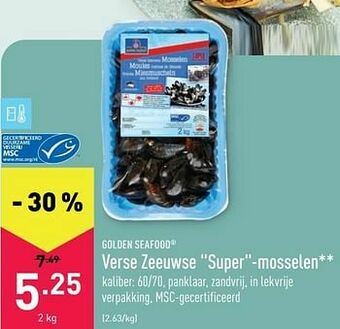 ALDI Verse zeeuwse super -mosselen aanbieding