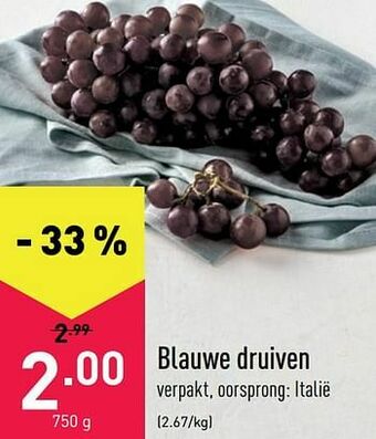 ALDI Blauwe druiven aanbieding