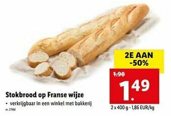 Lidl Stokbrood op franse wijze aanbieding