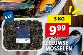 Lidl Zeeuwse mosselen aanbieding