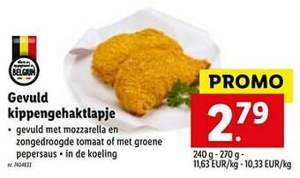 Lidl Gevuld kippengehaktlapje aanbieding