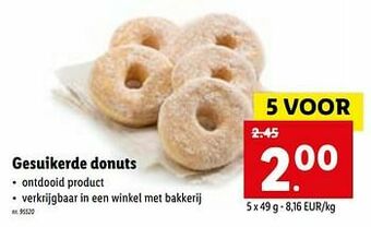 Lidl Gesuikerde donuts aanbieding