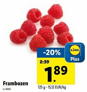 Lidl Frambozen aanbieding