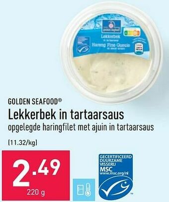 ALDI Lekkerbek in tartaarsaus aanbieding