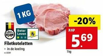 Lidl Filetkoteletten aanbieding